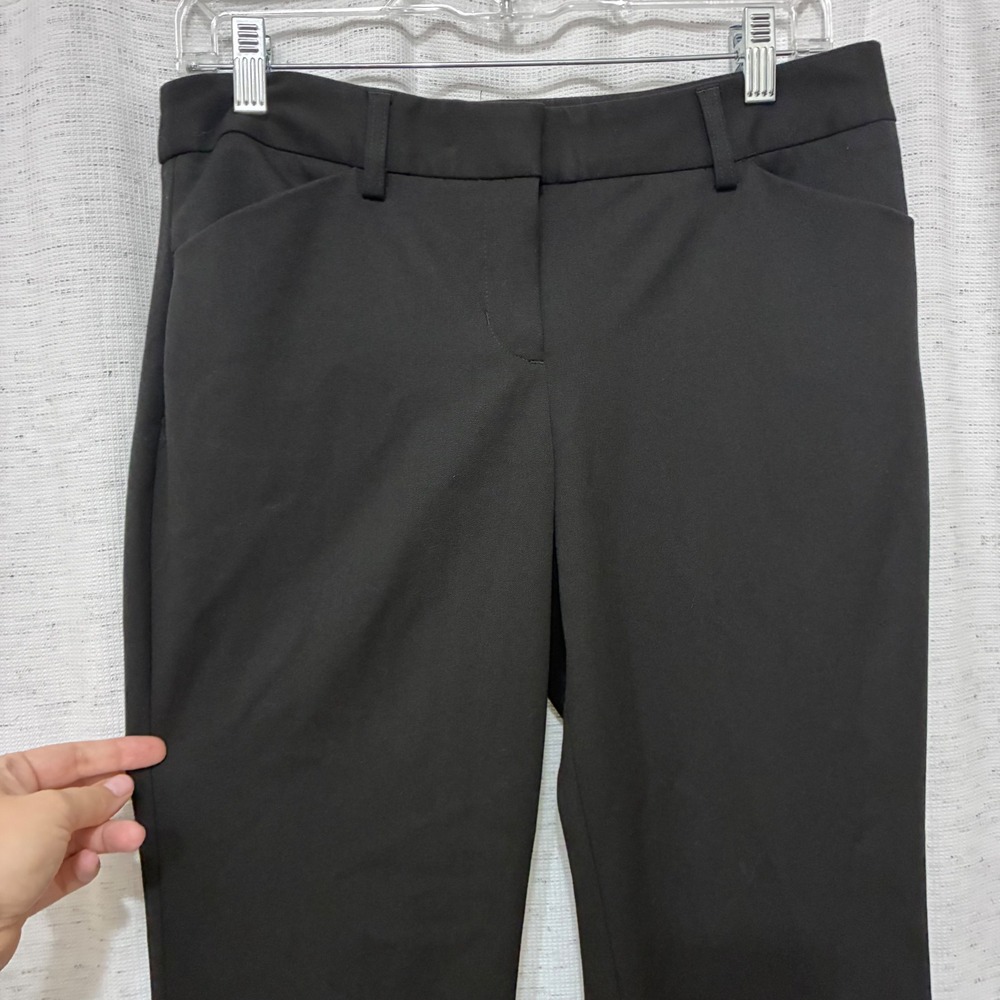 Express Editor Black Straight Leg Dress Pants Womens 4R Mid Rise Office Trousers